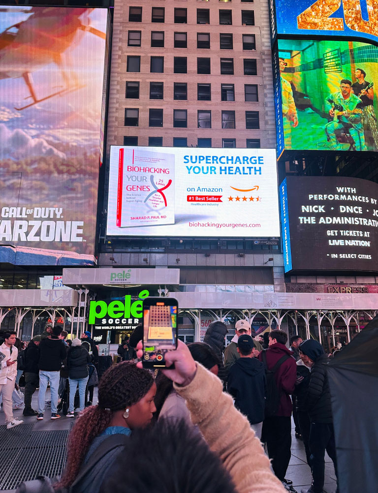 Book Featured on New York's Times Square Billboard